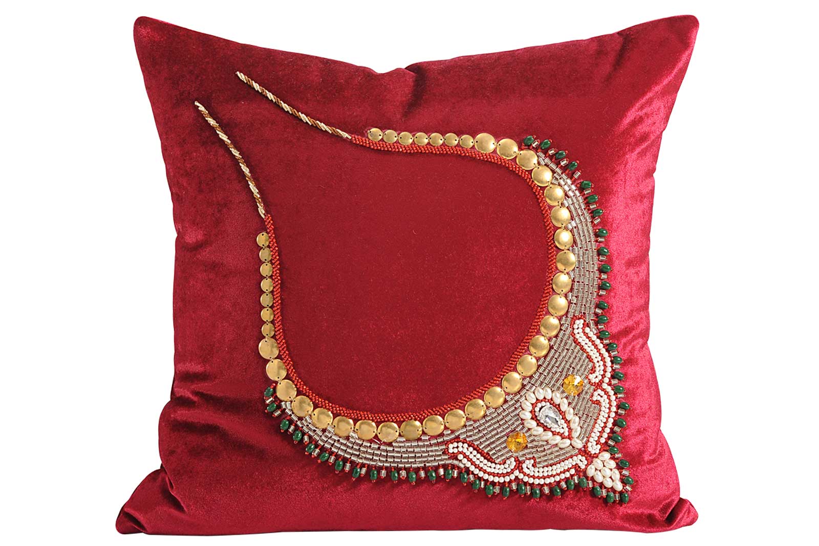 Embroidery ornament cushion
